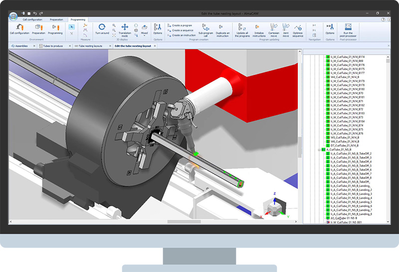Almacam Tube - El software de CAD/CAM para el corte de tubos y perfiles.